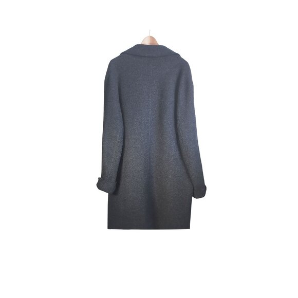 OSKA BOILED Wool Coat Womens Size 12 / 14 Gray Coat 3/4 Length - Picture 2 of 9